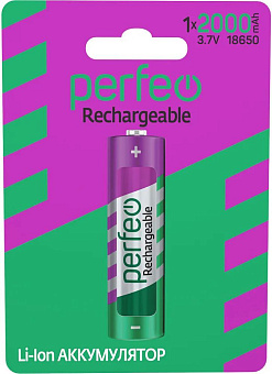 PERFEO (PF_C3318) LI-ION 18650 2200MAH/1BL 3.7V Батарейки PERFEO (PF_C3318) LI-ION 18650 2200MAH/1BL 3.7V