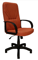 ЯрКресло Кресло Кр37 ТГ ПЛАСТ К28 (ткань Крафт оранжевая) Кресло компьютерное