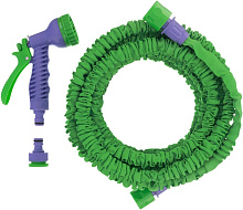 PALISAD Набор поливочный, усиленый растягивающийся шланг 20м, 7-реж пистолет, соед., адаптер// Набор для полива PALISAD Набор поливочный, усиленый рас