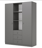 POLINI Шкаф трехсекционный Polini kids Simple, серый (3кор) Шкаф