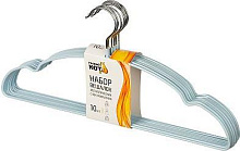 РЫЖИЙ КОТ Набор вешалок металлических с ПВХ покрытием, 10 шт, цвет бирюзовый (107915) Набор вешалок