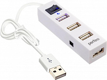 PERFEO (PF D0801) USB-HUB 4 Port, (PF-H045 White) белый USB разветвитель