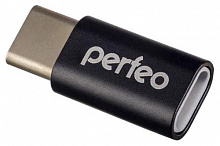 PERFEO (PF_A4268) adapter micro USB на Type-C c OTG (PF-VI-O005 Black) чёрный