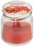 ВОЛШЕБНАЯ СТРАНА Свеча ароматическая Сладкая клубника в банке (105749)
