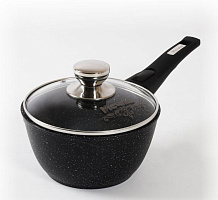 МЕЧТА 081802 АП Гранит BLACK 1,2л съемная ручка стеклянная крышка Ковш