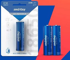 SMARTBUY (SBBR-18650-2S2000) 2000 mAh Аккумулятор SMARTBUY (SBBR-18650-2S2000) 2000 mAh