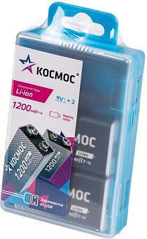 КОСМОС KOCLi9V1200mAh2B - 1 шт в составе упаковки Аккумулятор