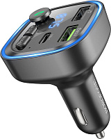 BOROFONE (6941991104039) BC48 Black 2USB+1Type-C QC3.1 Трансмиттер BOROFONE (6941991104039) BC48 Black 2USB+1Type-C QC3.1