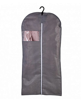 POLINI Чехол для одежды на молнии Polini Home, 60х120 см, серый (1уп) Система хранения вещей