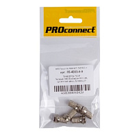 PROCONNECT (05-4003-6-9) РАЗЪЕМ АНТЕННЫЙ НА КАБЕЛЬ, ШТЕКЕР F ДЛЯ КАБЕЛЯ RG-6, (5ШТ.) (ПАКЕТ) Разъем