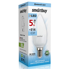 SMARTBUY (SBL-C37-05-30K-E14) 5W/3000/E14 Лампа светодиодная