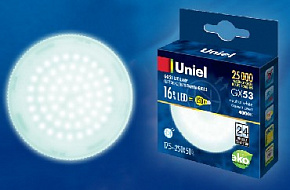UNIEL (UL-00003725) LED-GX53-16W/NW/GX53/FR PLZ01WH матовая Белый свет 4000K Лампа светодиодная