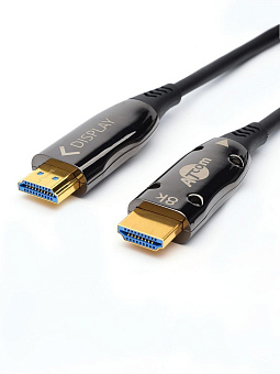 ATCOM (AT8875) Кабель HDMI 50 м (HIGH speed, Metal gold, Optical) 8K VER 2.1 Кабель HDMI