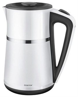 CENTEK CT-0028 White (1,7л. металл/пластик) Чайник
