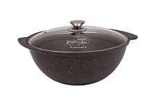 KUKMARA кмк37а а/пр литой 3,5л д/плова стекл/кр Кофейный мрамор Казан