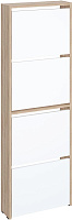 МЕБЕЛЬ-КОМПЛЕКС ЛАЙТ Обувница 4 секц Дуб Сонома / Белый (1 кор.) Модульная мебель