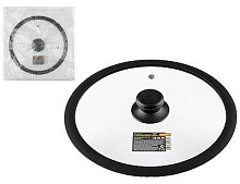 MALLONY Крышка стеклянная C-type с силиконовым ободком CAPPELLO-C, 26 см диа Крышка