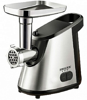 DELTA LUX DE-600M сереьро/черный Мясорубка