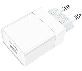 BOROFONE (6931474728296) BA47A Mighty 1USB QC3.0 белый СЗУ
