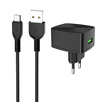 HOCO (6931474706645) C70Am Black + кабель MICRO USB СЗУ