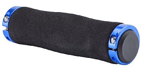 STELS Грипсы XH-GN02BL 130 мм чёрные, материал EVA, синие кольца, в инд. упаковке 150241 LU089186 Грипсы