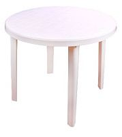 АЛЬТЕРНАТИВА М2664 стол 900х900х750мм круглый (белый) Стол из пластика АЛЬТЕРНАТИВА М2664 Стол 900х900х750мм круглый (белый)