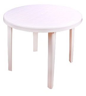 АЛЬТЕРНАТИВА М2664 стол 900х900х750мм круглый (белый) Стол из пластика АЛЬТЕРНАТИВА М2664 Стол 900х900х750мм круглый (белый)