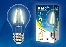 UNIEL (UL-00002210) LED-A60-8W/WW/E27/CL GLA01TR Лампочка