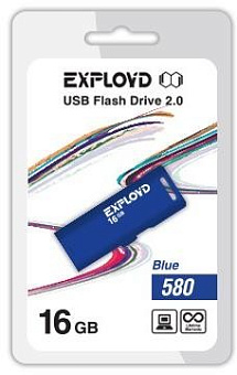 EXPLOYD 16GB 580 синий [EX-16GB-580-Blue] USB флэш-накопитель