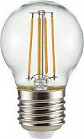 ECOLA N7PW70ELC globe LED Premium 7W/G45/E27/2700K 360° filament теплый белый Лампа светодиодная