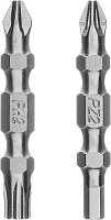 GROSS Набор бит двухстор., PH2-T30х45мм, PZ2-H4х45мм, сталь S2, 2 шт.// Набор бит GROSS Набор бит двухстор., PH2-T30х45мм, PZ2-H4х45мм, сталь S2, 2 шт