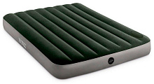 INTEX Матрас надувной 1.37 m x1.91 m x25 cm в комплекте со встроенным ножным насосом ( Арт. 64762) Матрас надувной