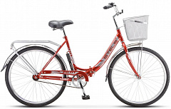 STELS Pilot-810 26" Z010*LU082112* LU093334*19" Красный + корзина Велосипед