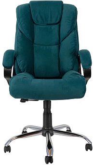 ЯРКРЕСЛА Кр87 ТГ HT20 (ткань морская волна)/крестовина хром/подлокотники пластик черный Кресло руководителя