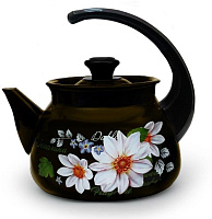 КМЗ 42704-122/6 эмал 3,0л сфер конс/руч с рис, коричневый Чайник КМЗ 42704-122/6 эмал 3,0л сфер конс/руч с рис, коричневый