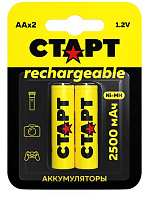 СТАРТ (19341) HR6 AA 2500mAh Ni-MH BL2 Аккумулятор