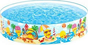 INTEX Бассейн ненадувной с плоским бортом 122х25 см. Утиный риф . . (в коробке) Арт. 58477NP Бассейн ненадувной с плоским бортом INTEX Бассейн ненадув