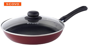 SCOVO СЭ-027 expert со стекл. крышкой д.22 см Сковорода