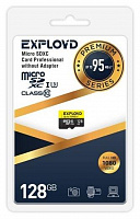 EXPLOYD 128GB microSDXC Class 10 UHS-1 Premium (U3) [EX128GCSDXC10UHS-1-ElU3 w]