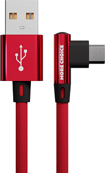 MORE CHOICE (4627151196985) K27m USB 2.1A microUSB красный - 1,0m Кабель