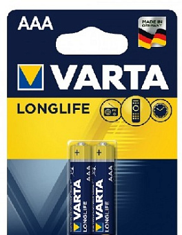 VARTA LR03 AAA BL2 LONGLIFE ALKALINE 1.5V (4103) (4103113412) Элементы питания