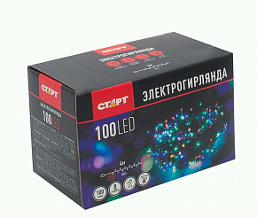 СТАРТ (14874) СТАРТ НГ 100LED 220V 8 реж 4м нить Электрогирлянда