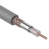 REXANT (01-2002) Кабель коаксиальный RG-58 A/U, CU/AL/CU, 64%, 50 ОМ, бухта 100М серый Кабель коаксиальный