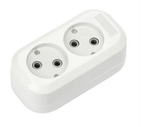 SMARTBUY (SBE-10-2-00-N), 2 гнезда 10А/2,2кВт б/з Колодка