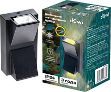 DUWI (24776 4) НУОВО, 140x80x60мм, 6Вт, термостойкий пластик, 3000К, IP54, черный