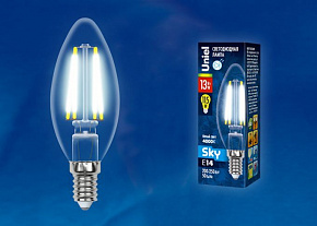UNIEL (UL-00005900) LED-C35-13W/4000K/E14/CL PLS02WH Лампочки светодиодные