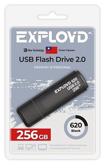 EXPLOYD 256GB 620 Black 2.0 [EX-256GB-620-Black] USB флэш-накопитель