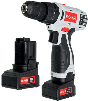 РЕСАНТА ДА-24-2ЛК 24В, 2аккум., кейс 75/14/7 Дрель-шуруповерт