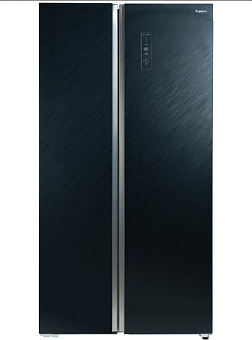 БИРЮСА SBS 541 TBG 541л текстурированное черное стекло Холодильник