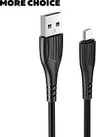 MORE CHOICE (4627151192772) K22mUSB 2.0A microUSB черный - 1,0m Кабель